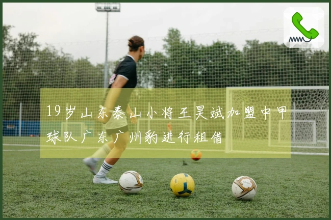 19岁山东泰山小将王昊斌加盟中甲球队广东广州豹进行租借